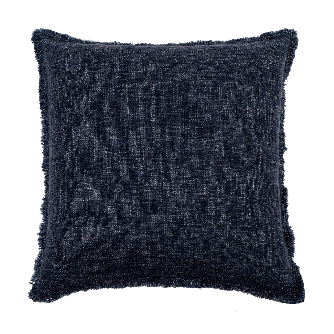 Navy shop linen pillow